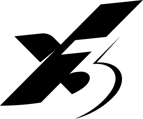 x3 logo black