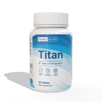 Fleshy Health Titan male enhancement supplement bottle on a white background